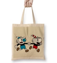 Cuphead & Kupaman Bez Çanta Uzun Saplı