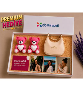 Kişiye Özel Fotoğraflı Premium Ürün Çantalı Konsept Hediye Seti