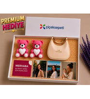 Kişiye Özel Fotoğraflı Premium Ürün Çantalı Konsept Hediye Seti