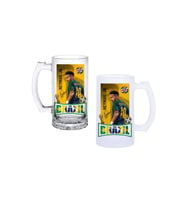Ghostbastır Design Neymar Jr. Kulplu Bira Bardağı Buzlu veya Şeffaf Seçenekli 0165