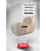 Sünger Koltuk – Taşınabilir, Çok Amaçlı, İskeletsiz, Yer koltuğu, Armut Koltuk Mavi (Bej)