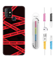 INFINIX Hot 8 9 10 11S Hot 10 Play 10T Kılıf Kablo Koruma Spiral Silikon Danger 1372
