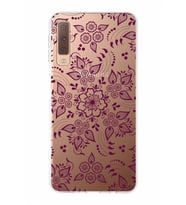 Samsung Galaxy A7 (2018)  Kapak Nostalji Desen Tasarımlı Şeffaf Silikon Kılıf