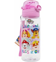 Pembe Paw Petrol Şeffaf Matara 500ml - Kız Çocuk Suluk - Lisanslı Paw Petrol Matara Pipetli Suluk (Karışık)