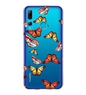 PrintiFy Huawei P Smart Plus 2019 ile Uyumlu 1mm Slim Fit Water Color 2 Baskılı Şeffaf  Kılıf