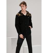 ALEXANDERGARDI EKOSE DETAYLI DÜĞMELİ SWEATSHİRT (E22-61500) (Siyah)