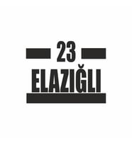 23 Elazığlı Araba Sticker siyah 16x9 CM (Siyah)