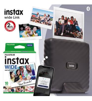 Instax Wide Link Gri Akıllı Telefon Yazıcısı ve 10'lu Film