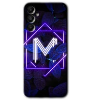 Galaxy A05s Kılıf HD Desen Baskılı Kılıf - Dark Neon Yaprak M Harfi