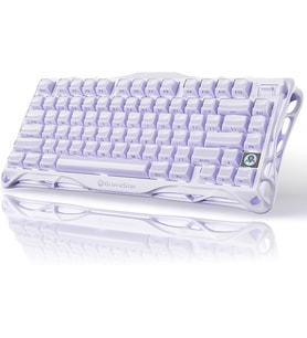 Mercury V75 HE Klavye - Manyetik Anahtarlı Oyun Klavyesi, 8000 Hz Yoklama, 0.005RT, Kablolu USB-C, RGB Arkadan Aydınlatmalı, Ayarlanabilir Çalıştırma, Yarı Alüminyum Kasa - Lavanta Moru