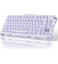 Mercury V75 HE Klavye - Manyetik Anahtarlı Oyun Klavyesi, 8000 Hz Yoklama, 0.005RT, Kablolu USB-C, RGB Arkadan Aydınlatmalı, Ayarlanabilir Çalıştırma, Yarı Alüminyum Kasa - Lavanta Moru