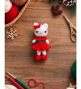Örgü Oyuncak Hellokitty (EL ÖRGÜSÜDÜR) 13cm