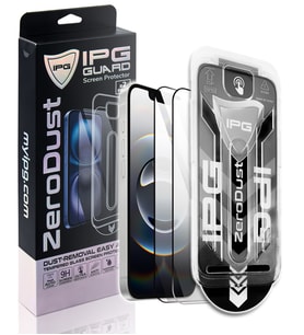 IPG Zero Dust, iPhone 16e için Toz Önleyici Aplikatörlü Temperli Cam Koruma (2 Adet) (Şeffaf)
