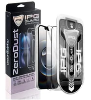 IPG Zero Dust, iPhone 16e için Toz Önleyici Aplikatörlü Temperli Cam Koruma (2 Adet) (Şeffaf)