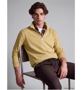 LCW Vision Sarı Dik Yaka Erkek Kalın Sweatshirt