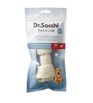Dr.Sacchi Premium Sığır Etli Sığır Derisi Genişletilmiş Düğüm Kemik Tahılsız Köpek Ödülü 5-6'' 1'li 70 Gr (Krem)