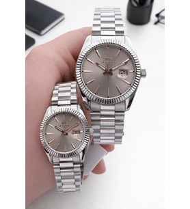 Slazenger Çiftlere Ve Sevgiliye 2 Yıl Garantili Özel 10 Atm Suya Dayanıklı Cift Saati FYS.2583.370