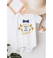 Oldu Da Bitti Sünnet Özel Tasarım Bebek Zıbın Pamuklu Çıtçıtlı Body