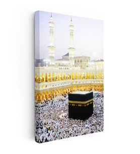 Kanvas Tablo Kabe Mescidi Haram Tavaf Alanı Dini İslami Tablo Ev Ofis Duvar Dekoru