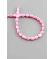 Sedef Doğal Taş Parlak Pembe Arpa Kesim 6x8mm Dizi [AA]