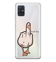 Samsung Galaxy A71 Uyumlu Duck You Tasarımlı Şeffaf Telefon Kılıfı
