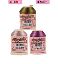 3 Adet Altınbaşak Oya ve Dantel İpi 20 gr - Royaleks - No: 548 - 830 - 658
