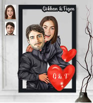 Kişiye Özel 3D  Ahşap Tablo Sevgililer Günü Hediyesi 30x40 -9