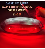 2 Adet Gabari Balık Sırtı Dorse Lambası Kırmızı-beyaz 12-24 V (Kırmızı-Beyaz)