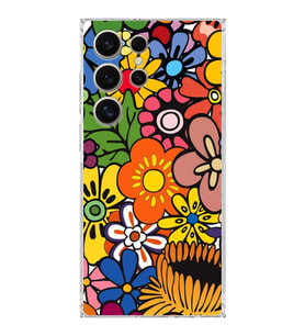 PrintiFy Samsung Galaxy S24 Ultra ile Uyumlu Retro Color 2  Kamera Korumalı Şeffaf  Kılıf