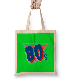 80s Vintage Retro Design Slogan Style Art- Tv Kid Movies Bez Çanta Uzun Saplı