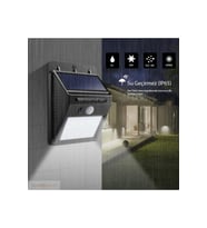 Güneş Enerjili Solar Dış Mekan Lambası - 20 LED Aydınlatmalı - Duvar Tipi