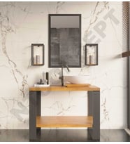 Ntconcept Sina Ayna Çerçeveli Masif Ahşap Lavabo Dolabı Hilton