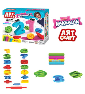 Art Craft 3 Boyutlu Harfler Rakamlar Oyun Hamuru Seti 200 gr