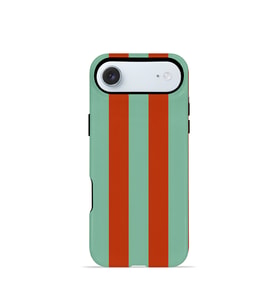 iPhone 17 Air Vorian Çift Katmanlı MagSafe Kılıf Terracotta Mint Stripe