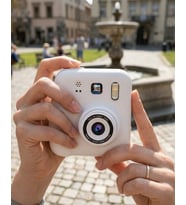 Çocuk Dijital Baskılı Kamera 5 Kalem 4 Rulo Kağıt Hediyeli Eğlenceli Fotoğraf Makinesi
