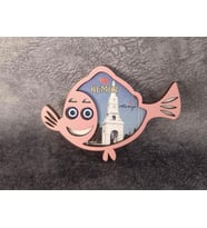 Magnet Balık Hayvan Nazar Boncuk Buzdolabı Süsü Ahşap Magnet Mıknatıslı Hediyelik Eşya