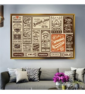 Altın Çerçeveli dekoratif tablo l970 (Gold)