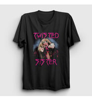Presmono Unisex Siyah Twisted Sister T-Shirt 180252tt