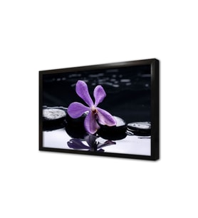 Spa Taşları ve Orkide Çerçeveli Mdf Tablo