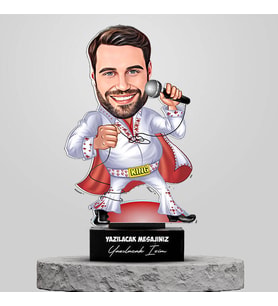 Kişiye Özel Popstar Karikatürlü Biblo