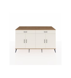Kronos Konsol 4 Raflı 2 Çekmeceli 4 Kapaklı 176x59x99 Çam-Aytaşı