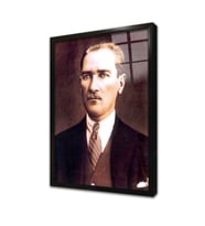 Atatürk Çerçeveli Cam Tablo