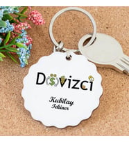 İsme Özel Dövizci Papatya Anahtarlık