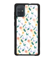 Samsung A71 Uyumlu Minik Çiçekler Tasarımlı Glossy Telefon Kılıfı