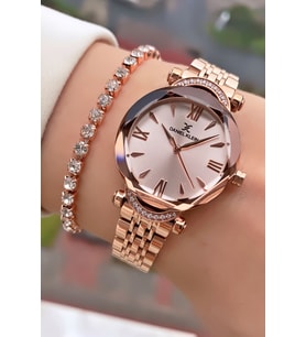 Daniel Klein Marka Rose Gold Renk 2 Yıl Garantili Kadın Kol Saati - Bileklik