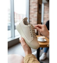 Enoch Kadın Siyah Lazer Kesim Detaylı Comfort Taban Şehir Sneaker Loafer