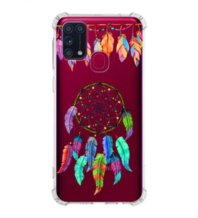 PrintiFy Samsung Galaxy M31 Uyumlu Nazar Boncuğu 6 Baskılı Şeffaf Köşe Korumalı Antişok Kılıf