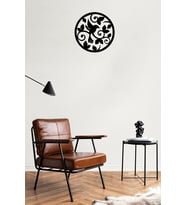 Numa Concept Çiçeklerin Arasında Uçuşan Kuş Duvar Aksesuarı Ahşap Siyah Tablo (Siyah)