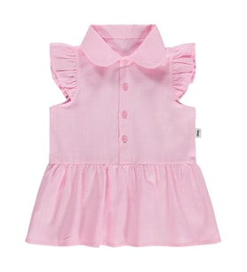 Civil Baby Bebe Yakalı Düz 6-18 Ay Elbise - Pembe