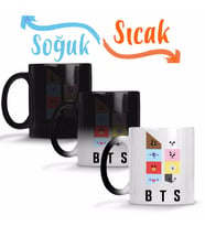 Bts BT21 Karakterleri Sihirli Kupa Bardak Porselen